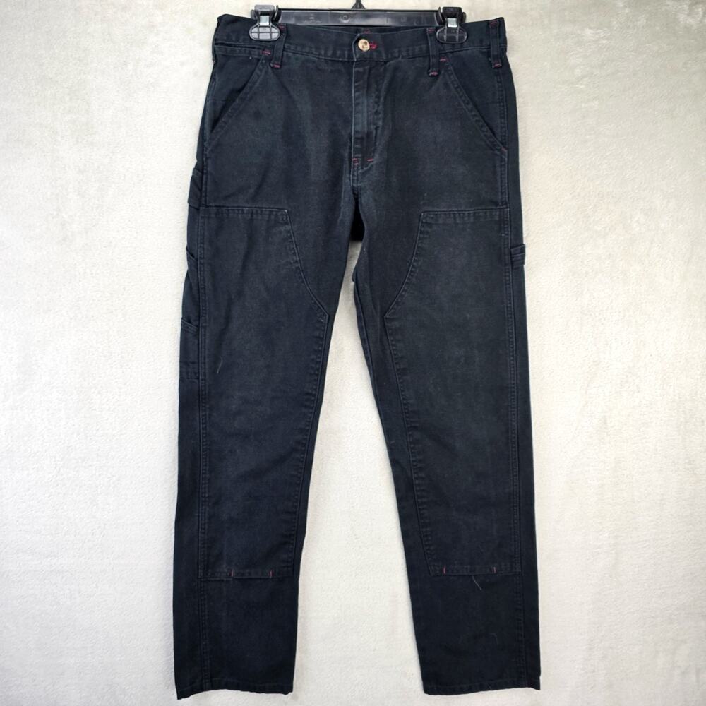 Dickies 1922 Heritage Collection Carpenter Pants 32x30 Black Double Knee USA Vtg
